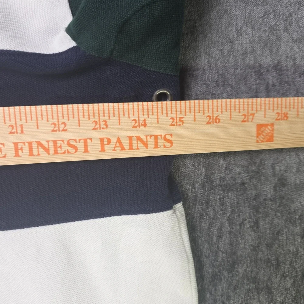 Vtg Polo Ralph Lauren Big Flesh Pony Rugby Polo Shirt Mens 2XL XXL Colorblock